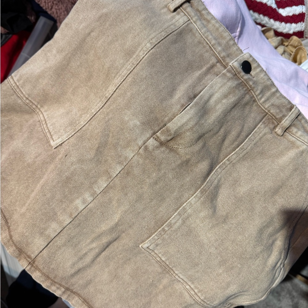 Vici Tan Corduroy Skirt